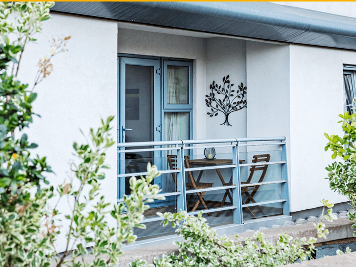 Modern apartment building exterior with balcony and garden view, Centrium, Woking Modern apartment building exterior with balcony and garden view, Centrium, Woking